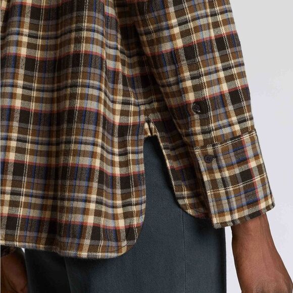 Everlane The Boxy Flannel Beech Plaid Size XS NWT - Picture 5 of 8